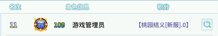 新区无界—pk排名1-5名获得周边的玩家