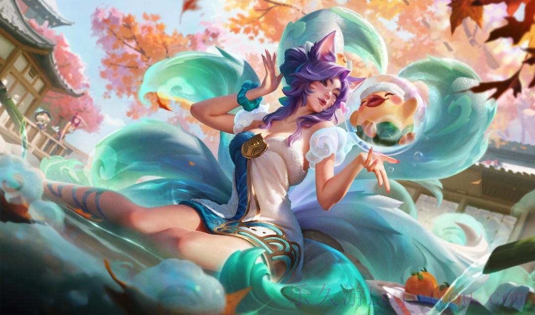 性感美人出浴！《英雄联盟》莲华温泉阿狸皮肤展示-乐久游-游戏盒子