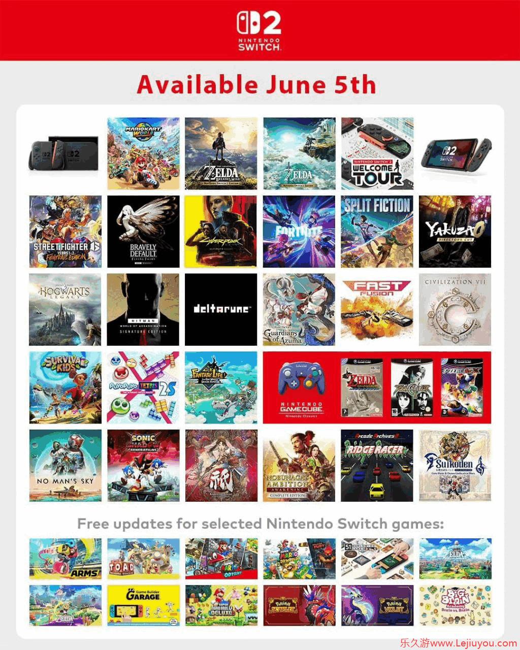 Switch 2护航游戏大汇总！马车、2077等大作！-乐久游-游戏盒子