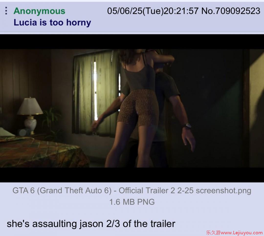 《GTA6》预告网友吐槽女主太色了 一直在骚扰男主-乐久游-游戏盒子