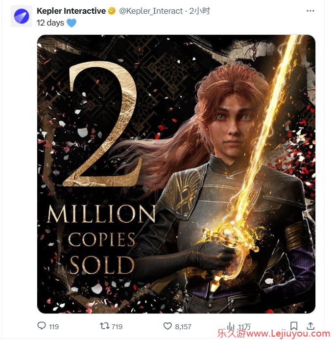 《光与影：33号远征队》发售12天 全球销量超200万套-乐久游-游戏盒子